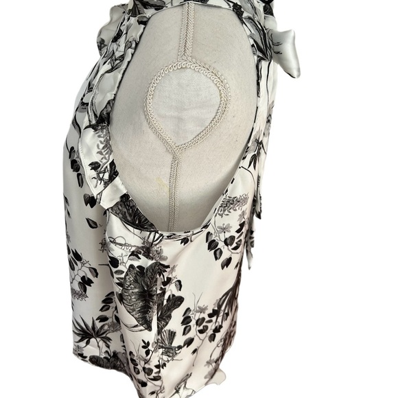 INC INTERNATIONAL CONCEPTS BLOUSE BLACK/WHITE TROPICAL FLOWY LARGE - Picture 5 of 10